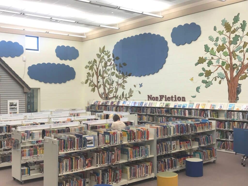 shelving, monroe elementary 1