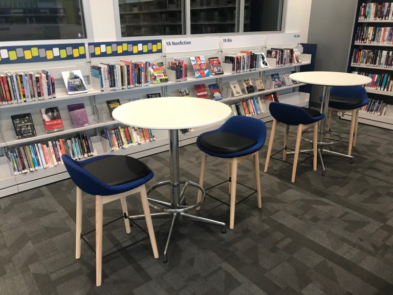 teen library shelving and furniture