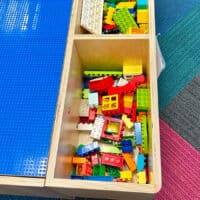 Discovery Activity Table Storage Bins Close-up
