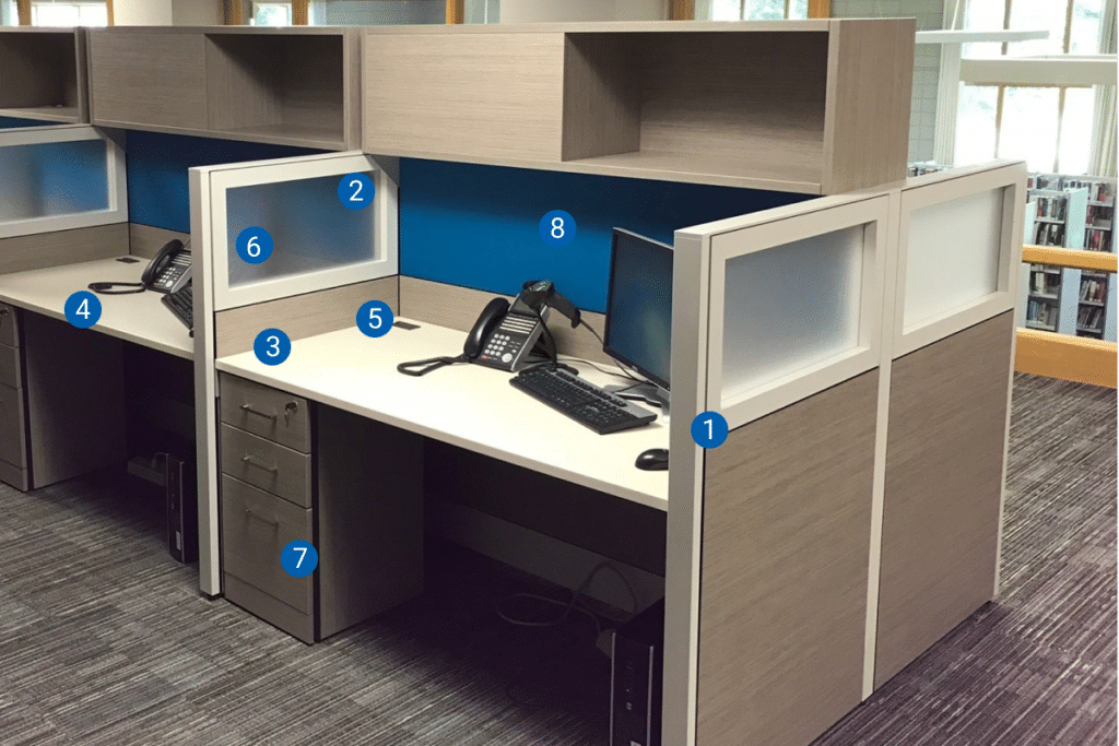 back-of-house desk cubicle style from park ridge