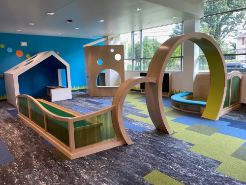 custom children's library zone and play area