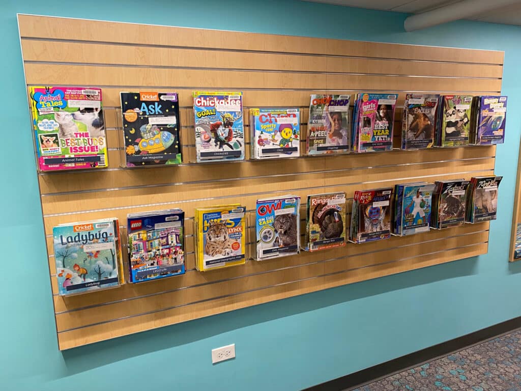 Morton Grove Slatwall Magazine Display Library Furniture International