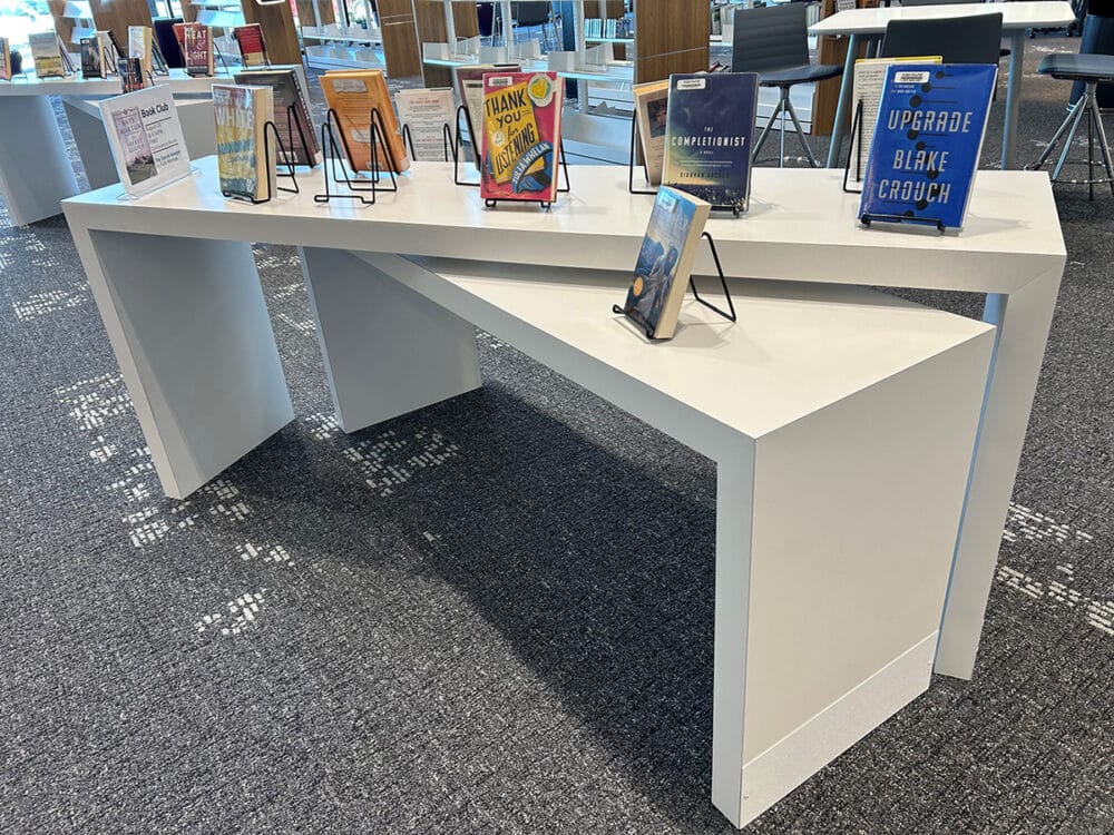 Columbus Public Library nesting display tables.