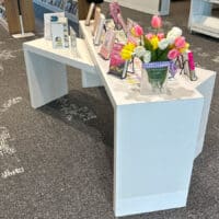 Columbus Public Library nesting display tables.