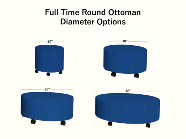 Full Time Round Ottoman Diameter Options