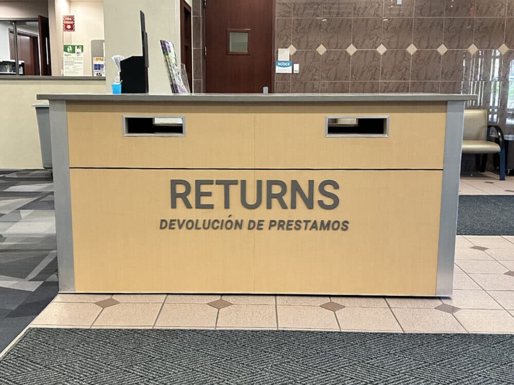 Palatine custom indoor book drop