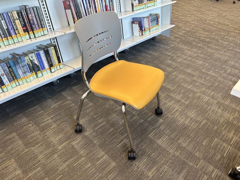 Gail Borden South Branch KI Square Table and KI Grazie Chair in yellow