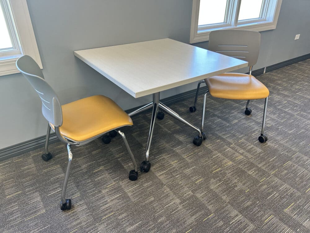 Gail Borden South Branch KI Square Table and KI Grazie Chair in yellow