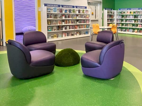 Kenosha Bernhardt Mobile Lounge Chair & NoraNivel Grassy Ottoman