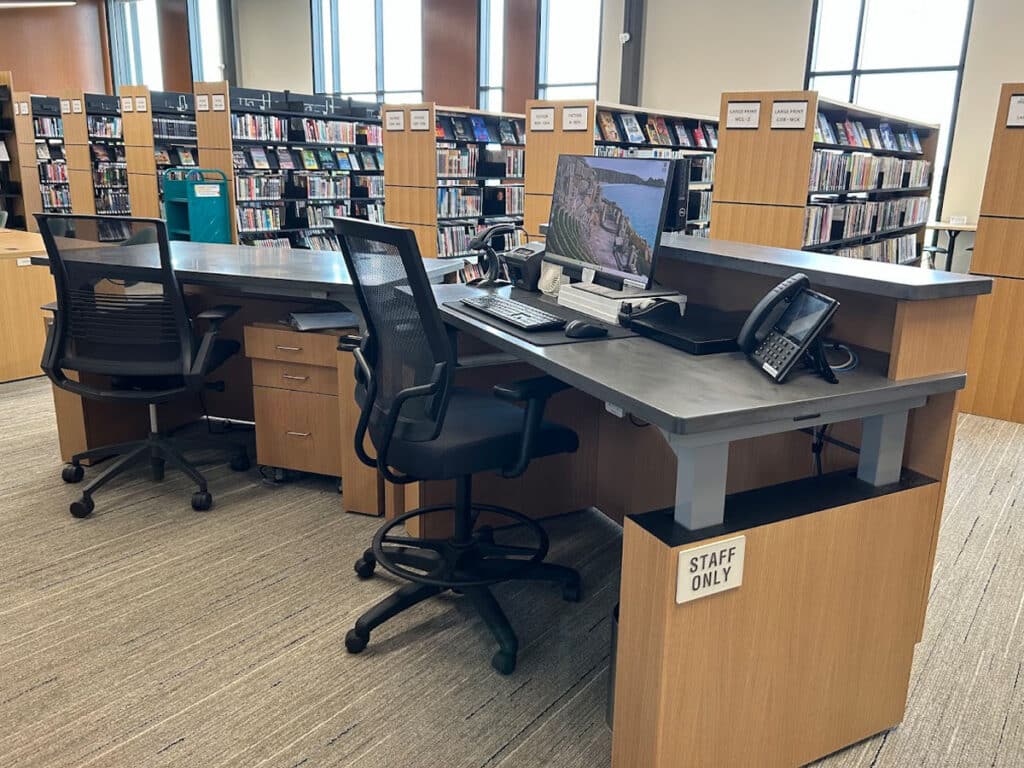 Grimes Public Library Iowa Adjustable Desk