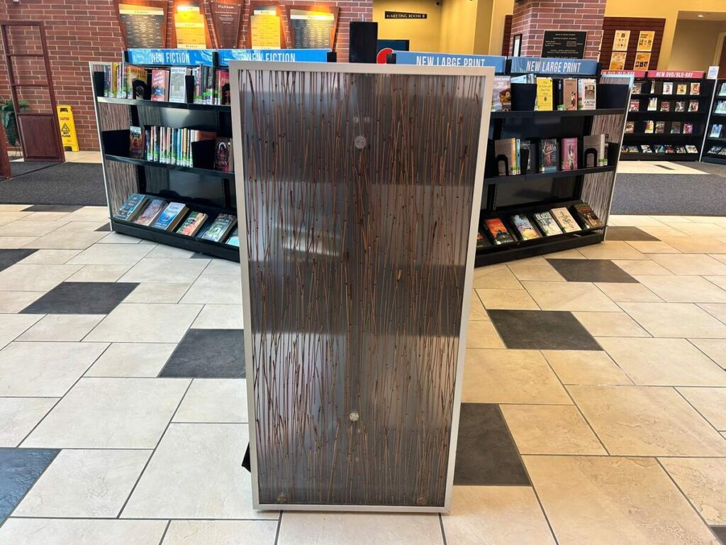 Tinley Park Public Library Custom end panel with twigs