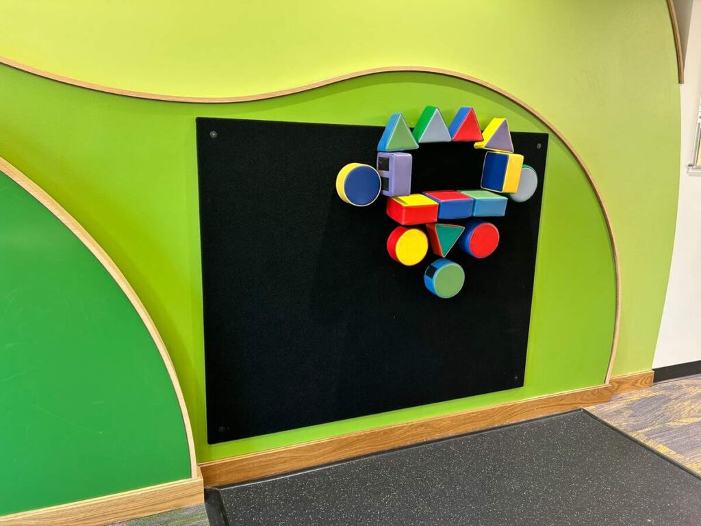 Tinley Park Public Library Children's play area velcro wall