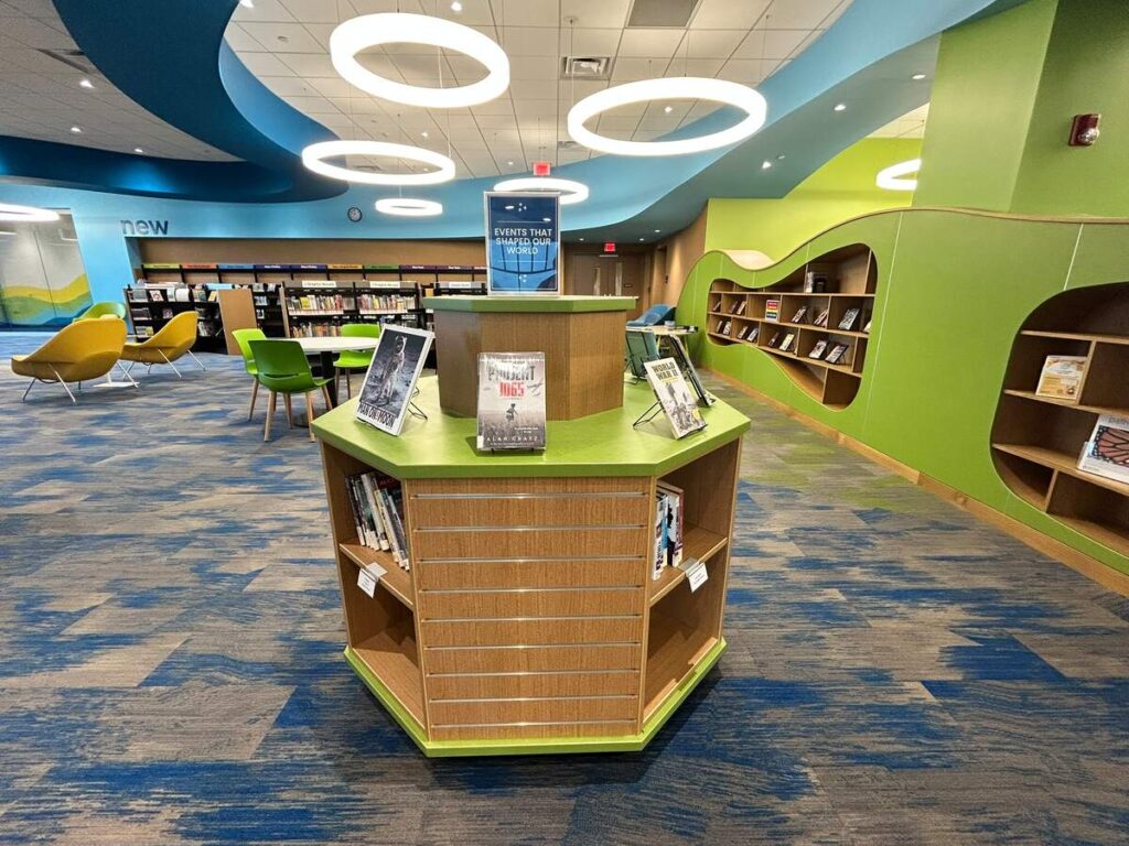 Tinley Park Public Library marketplace shelving