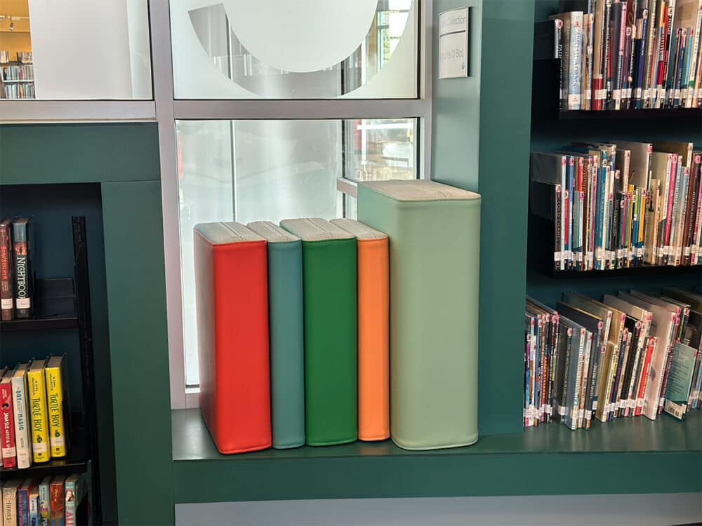 Book Cushions - assorted sizes and colors.