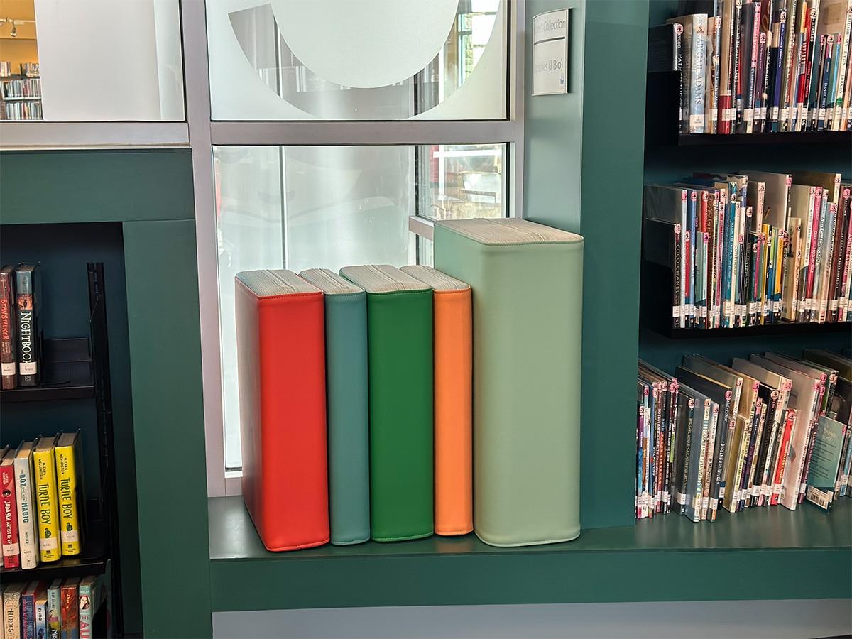 Book Cushions - assorted sizes and colors.