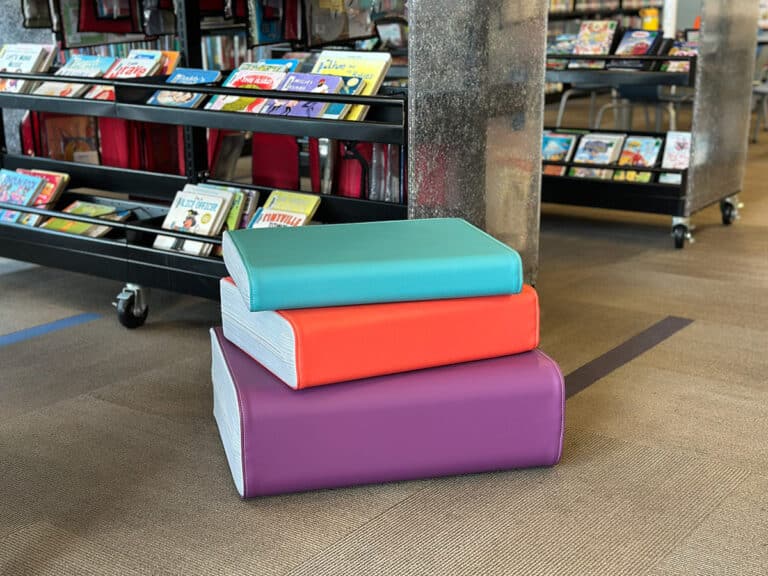 Book Cushions - assorted sizes and colors.